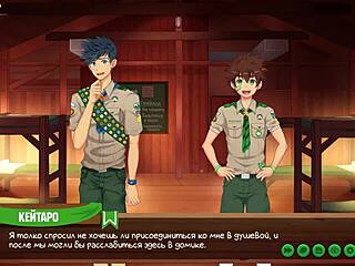 Game friends camp episode 36 features keitaro diary with russian voiceover in anime hentai style!