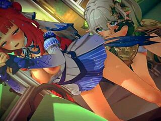 nilou from genshin impact bent over in hot doggystyle