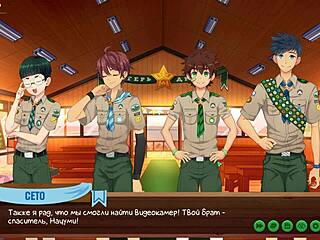 Game friends camp episode 36 features keitaro diary with russian voiceover in anime hentai style!