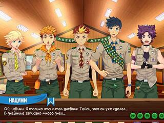 Game friends camp episode 36 features keitaro diary with russian voiceover in anime hentai style!