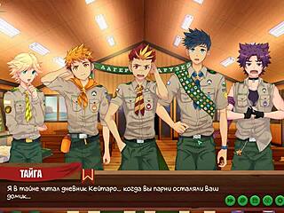 Game friends camp episode 36 features keitaro diary with russian voiceover in anime hentai style!