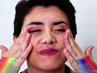 She cums with pride in this romantic blowjob scene.