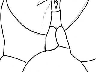 Drawing black big booty bent over in doggy style