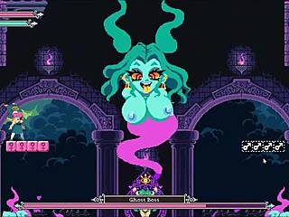 Flip Witch Pixel Hentai Game Ep 13 Monster Cock Titjob and Facial Cumshot