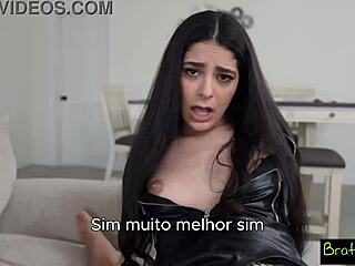 He picks up the sister in costume and fucks her.