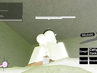 Roblox Whore Rides Big Black Cock in Wild Action