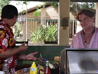 Gorgeous babe expertly blows cock and balls