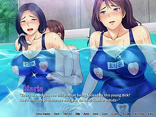 Hey, wanna see neighbors in a wild pool threesome?