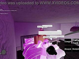 Roblox Whore Rides Big Black Cock in Wild Action