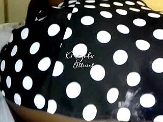 Well-endowed black guy bends over latina ebony in sheer dress for doggystyle pussy eating