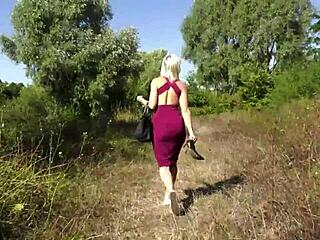 Wow, Check This Blonde Milf Getting Nailed in a Car and Outdoors Part 1!