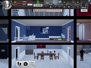 3D porn game finale with huge cock creampie on cute babe