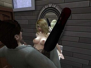 Having coffee with a friend, then he fucks her in the bathroom