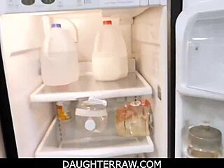 ember snow, the asian stepdaughter, rides her stepdaddy's cock passionately.