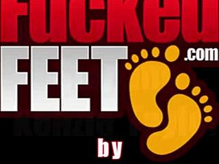 cute blonde kenzie taylor works a wild footjob for fuckedfeet