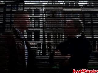 Hey tourist, wanna cover my busty blonde face with your load?