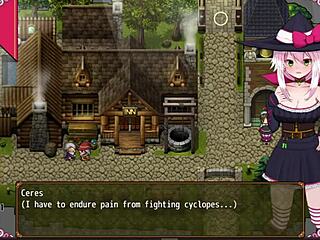 Cute petite Ceres cries on massage chair in hentai game, cock and cum everywhere 😩💦