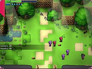 Cute petite Ceres cries on massage chair in hentai game, cock and cum everywhere 😩💦