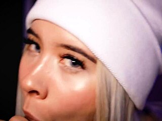 Blonde Expert Sucks and Deepthroats Cock