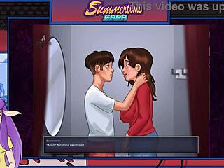 Summertime Saga Blonde Milf Seduces with Feet in Part 16