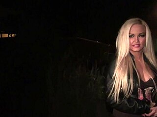 blond cutie heads to wild public gang bang