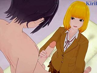 meiko shiraki and hana midorikawa have intense sex in prison school hentai with big tits