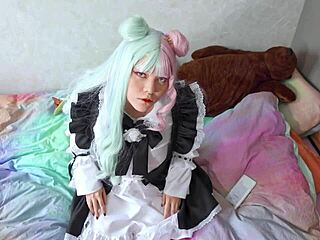 Cute Maid Engages In Detailed Solo Masturbation Scenes