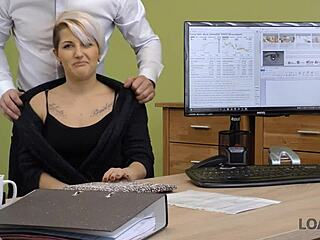 Curvy Girl Masturbates During Loan Interview for Sex 😏