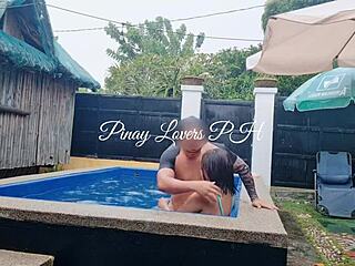 did i make my horny asian wifey squirt in that public pool