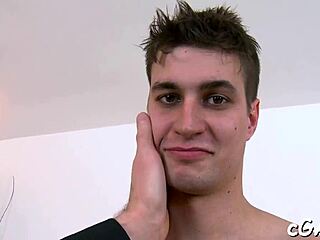 Tough gay stud delivers sloppy blowjob before bareback anal 😈