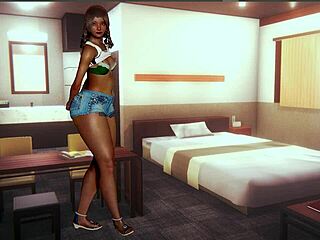 3D Latina Goes Wild in Bar Scene