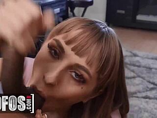 Blonde teen Angel Youngs seduces with big natural tits!