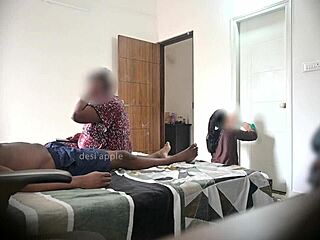 Flashing Cock to Two Maids During Hotel Massage