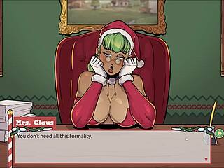 claus hides a naughty xmas surprise in hentai game ep 1 with elf and santa wife