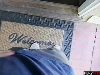 cougar milf stepmom helps virgin with small tits in pov blowjob and mature guidance