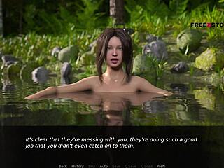 dusklight manor - jhon has fun fucking audrey and lizzie inside the river