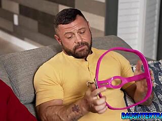 Stepdaughters JC Wilds and Molly Little Caught in Naughty Bathroom Play