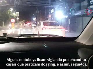 unknown motoboy fucked my ass bareback in public with cuckold husband watching