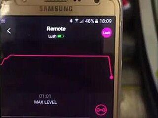 i slip vibrator in milly lascy's pussy at shopping