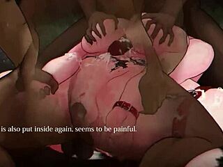 First Intense Scenes from Night of Revenge Hentai Game