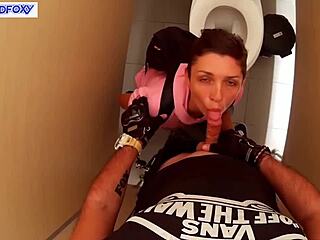 I feel the thrill of a risky quickie blowjob in the public toilet.