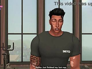 Keiko K rubs one out after gym. Raila Rains joins for more action.