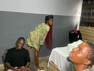 Caught visitor with big black cock fucking wife in bed, leading to intense squirting