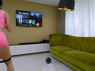 Yoga girl explodes with squirting orgasms and triple cum