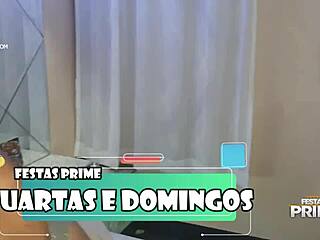 Naughty blonde intensely fucks alex lima and fada mel at festaprime