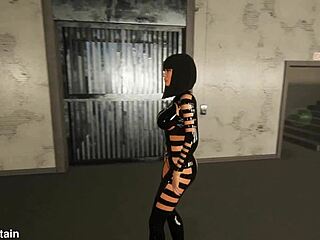 explore the 3d metal bondage fetish game with femdom outfits and big tits