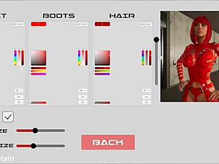 explore the 3d metal bondage fetish game with femdom outfits and big tits