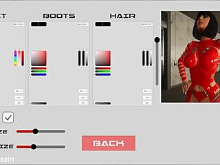 explore the 3d metal bondage fetish game with femdom outfits and big tits