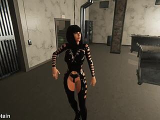 explore the 3d metal bondage fetish game with femdom outfits and big tits