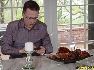 Does Stepson Start Drilling Vanessa Cage Shaved Pussy?